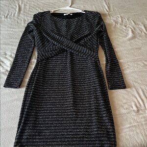 Elegant Black and Silver Women's Dress